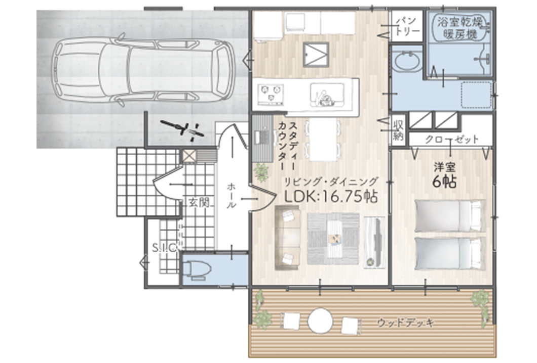 高齢者 シニア に優しい平屋住まい ひら家 Iki ローコスト平屋